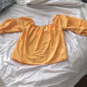 Yellow off the shoulder top